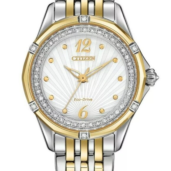 Citizen Eco-Drive Women's Versailles Diamond Accent Bezel Watch 30mm - Picture 1 of 6